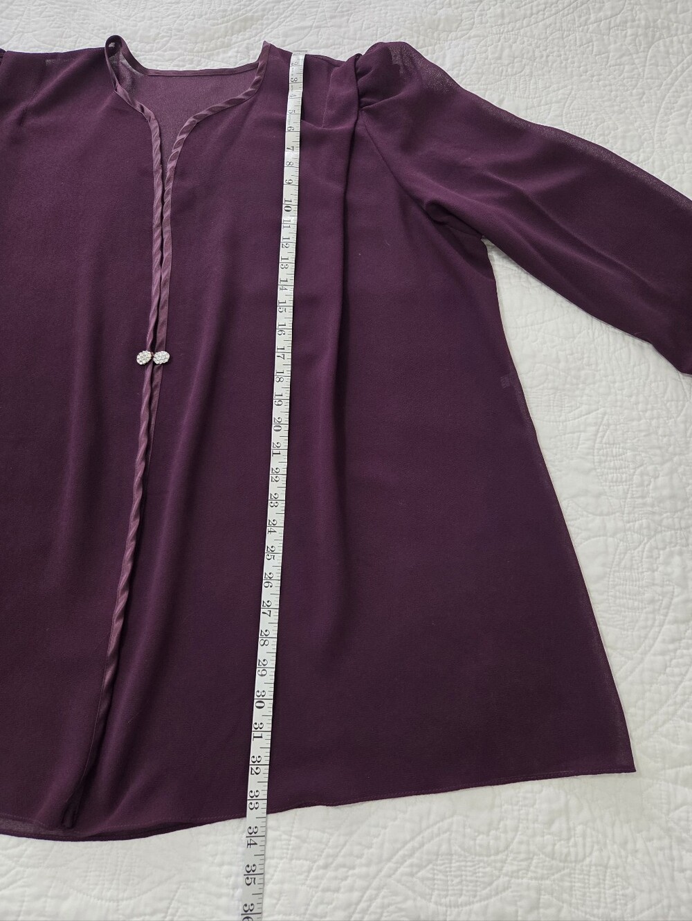 Sheer Plum Jacket. - Picture 5 of 6